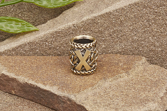 Бусина на темляк Руна Гебо от мастерской Крымская бронза