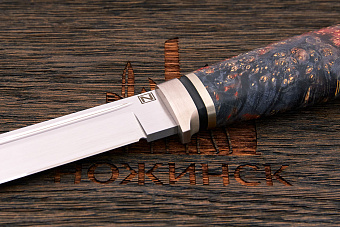 Финский нож Сергея Никитина, сталь ATS-34, рукоять стаб. кап