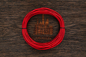 Кожаный шнурок 2мм (красный), кратно 1м