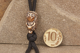 Бусина на темляк Ёжик от мастерской Крымская бронза