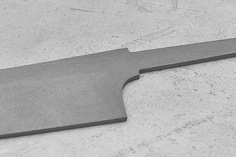 Заготовка для ножа, сталь M390 2,6мм. Модель "Геликон ГС180" с клинком 180мм, ТО 62-63HRC