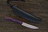 Нож туристический Мастерской Тать Горностай, клинок 105мм, сталь PGK, рукоять G10 фиолетовый - фото №2