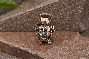 Бусина на темляк Вежливый человек от мастерской Крымская бронза