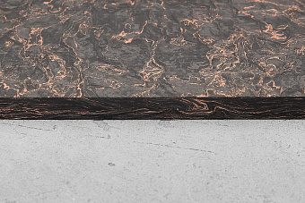 Карбон хаотичный, плашка 130x85x8мм, с медной пудрой