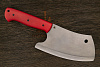 Топорик кухонный Мастерской Тать 190мм, сталь 50Х14МФ, G-10 красный - фото №2