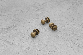 Кобурная кнопка 8,0 мм (латунь/сталь) антик