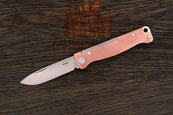 Складной нож Böker Atlas Copper, сталь Sandvik 12C27, рукоять медь