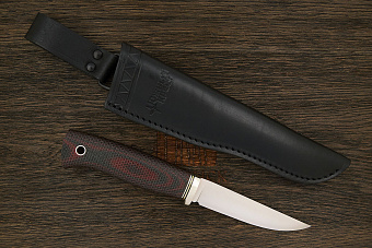 Нож туристический Южный крест Удобный, клинок 117мм, сталь CPR, рукоять микарта красно-чёрная