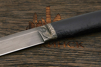 Авторский нож Архангельских, сталь дамаск