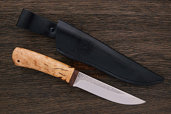 Нож туристический АиР Лиса, клинок 140мм, сталь 100Х13М, рукоять карельская береза