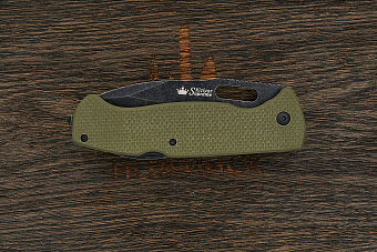 Нож складной Kizlyar Supreme Ute, клинок 85мм, сталь 440C, рукоять G10 зелёный