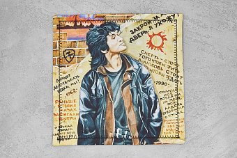 Хэнк EDC платок Ponomarev Forge Виктор Цой, 23×23см