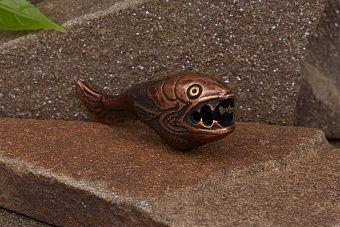 Бусина на темляк «Ископаемая рыба»