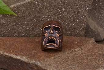 Бусина для темляка Маска-II (бронза) от мастерской Шефера