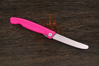 Складной кухонный нож Victorinox 105мм, сталь Dauphinox, рукоять PP розовый