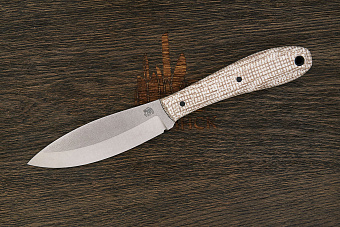 Нож канадский Мастерской Тать Барсук, клинок 124мм, сталь Elmax, рукоять джутовая микарта