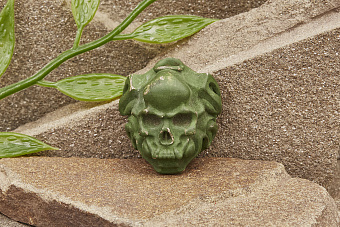 Бусина на темляк «Фрогги» патина зеленый