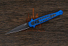 Автоматический складной нож Kershaw Launch 8, сталь CPM154, рукоять алюминий/карбон черно-голубой - фото №1