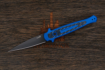 Автоматический складной нож Kershaw Launch 8, сталь CPM154, рукоять алюминий/карбон черно-голубой