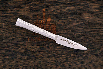Нож кухонный Samura овощной 80мм, сталь AUS-8, рукоять сталь