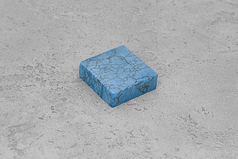 Вставка декоративная из кориана, 30х30х10мм бирюза