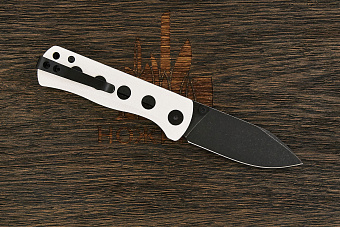 Нож складной QSP Canary Folder, клинок 72мм, сталь Sandvik 14C28N BW, рукоять G10 белый