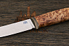 Нож туристический Мастерской Тать Харза, клинок 112мм, сталь Elmax, рукоять кап клена - фото №4