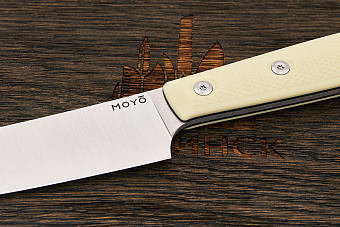Нож кухонный MOYO Геликон шеф 165мм, сталь AR-RPM9, рукоять G10-extra слоновая кость