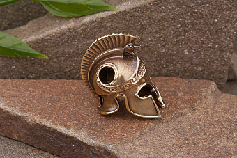 Бусина на темляк Шлем греческий от мастерской Крымская бронза