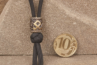 Бусина на темляк Руна Одал от мастерской Крымская бронза