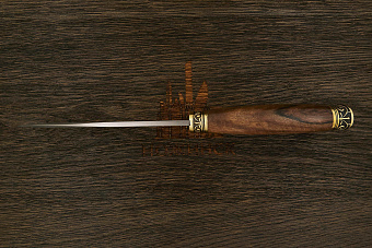 Разделочный нож Игоря Пампуха Модель 083, клинок 145мм, булат легированный, рукоять орех