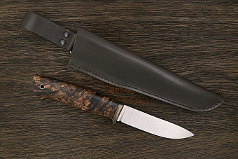 Нож туристический Мастерской Тать Харза, клинок 112мм, сталь Elmax, рукоять кап березы