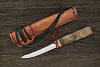 Разделочный нож народов севера Iron craft, рукоять стаб.шпальт ивы  - фото №2