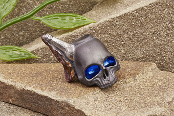 Бусина на темляк «Лаки MLTV» синие глаза