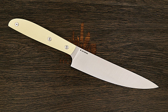 Нож кухонный MOYO Геликон шеф 180мм, сталь AR-RPM9, рукоять G10-extra слоновая кость