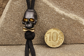 Бусина на темляк «Лаки Джентльмен» желтая бабочка