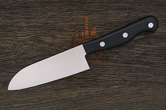 Нож кухонный Shimomura сантоку 145мм, сталь молибден-ванадиевая