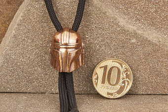 Бусина на темляк Шлем Мандалорец от мастерской Крымская бронза