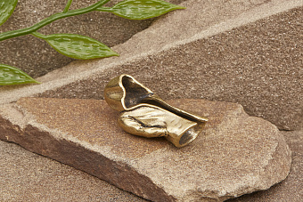 Титановая бусина на темляк Невидимка желтый