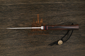 Нож туристический Геннадия Дедюхина Воркер, клинок 127мм, сталь CPM S90V, рукоять дерево Т1