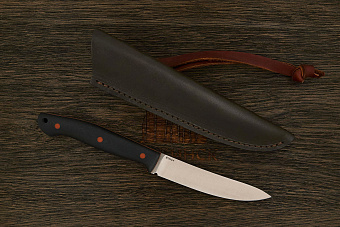 Нож туристический Мастерской Тать Горностай, клинок 105мм, сталь Elmax, рукоять G10 черный