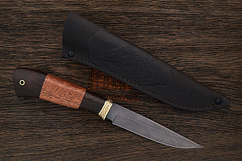 Нож туристический Эльбрус Чинар, клинок 130мм, дамаск