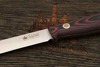 Нож туристический Kizlyar Supreme Companero, клинок 110мм, сталь AUS-10Co, рукоять G10 чёрно-красный