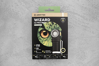 Фонарь Armytek Wizard C2 Pro MAX Magnet USB, 3720 люмен, тёплый свет