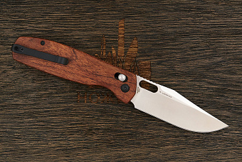 Нож складной CJRB Prado, клинок 95мм, сталь AR-RPM9, рукоять дерево натуральное