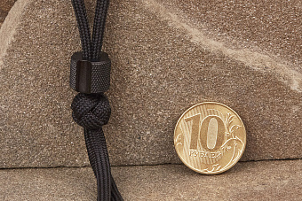 Титановая бусина на темляк «Гайка XL» черный