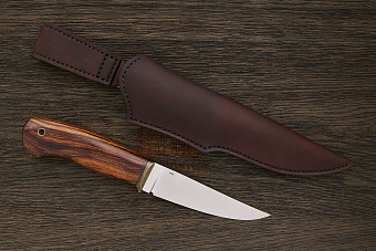 Нож туристический Дмитрия Пудова Igel, клинок 115мм, сталь M398, рукоять ironwood