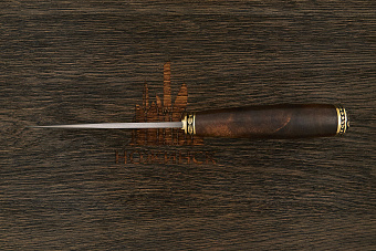 Разделочный нож Игоря Пампуха Модель 007, клинок 120мм, булат легированный, рукоять орех