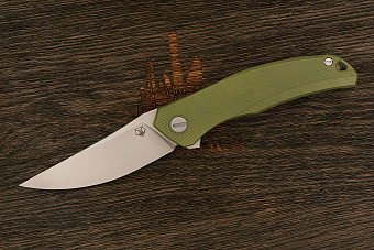 Складной нож Shirogorov knives Quantium Ursus, сталь Cromax PM, рукоять G10 оливковый