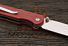 Нож складной QSP Parrot V2, клинок 80мм, сталь D2, рукоять микарта красная - фото №4